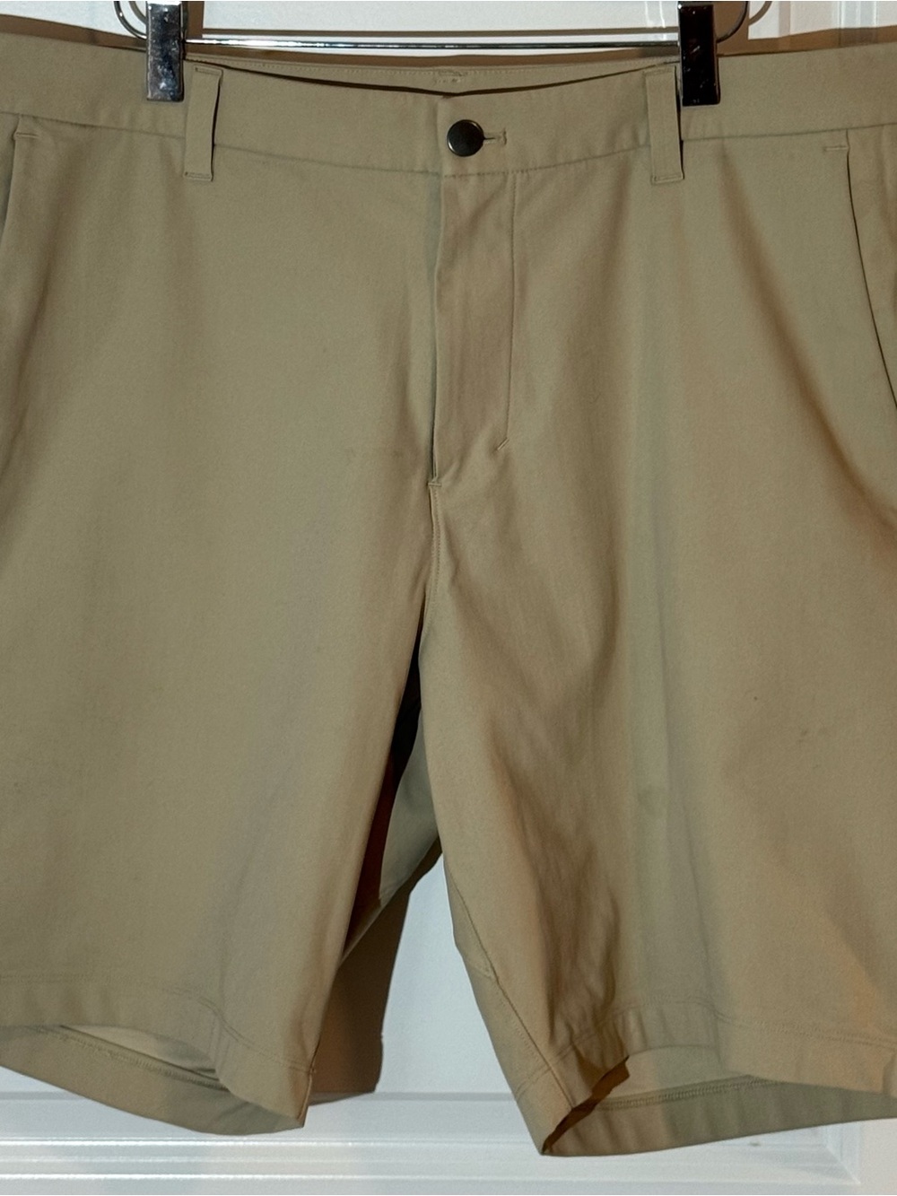 lululemon commission 9” warpstream Men's Khaki Flat-Front Performance Shorts